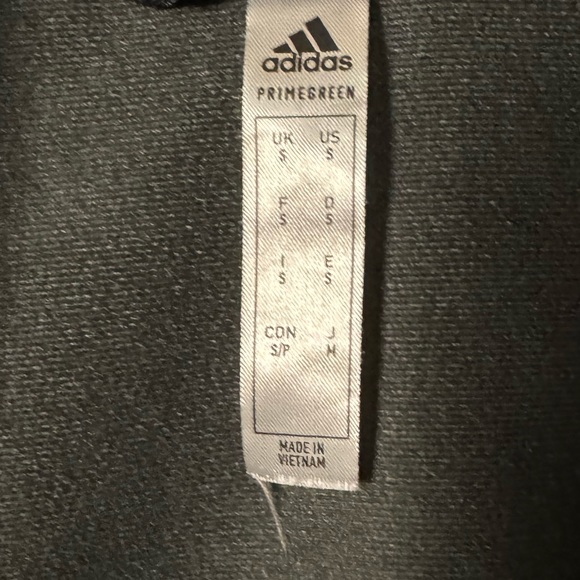 Adidas Gray/ Green Men’s Zip Front Jacket Sz S - Picture 3 of 8